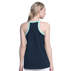 NHL Navy Seattle Kraken G-III 4Her by Carl Banks Women's Curveball Racerback Scoop Neck Slub Tank Top