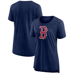 MLB Boston Red Sox Women's Weathered Official Logo Tri-Blend T-Shirt