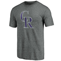 MLB Colorado Rockies Weathered Official Logo Tri-Blend T-Shirt