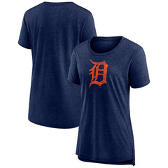 MLB Detroit Tigers Women's Weathered Official Logo Tri-Blend T-Shirt