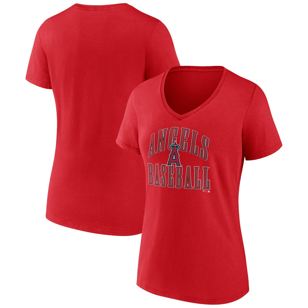 MLB Los Angeles Angels Women's Victory Script V-Neck T-Shirt