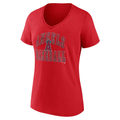 MLB Los Angeles Angels Women's Victory Script V-Neck T-Shirt
