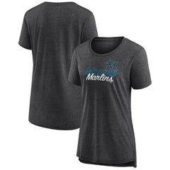 MLB Miami Marlins Women's Practice Time Tri-Blend T-Shirt