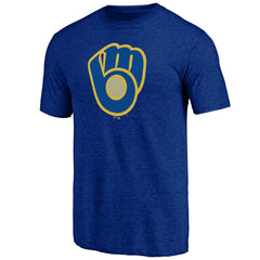MLB Milwaukee Brewers Cooperstown Official Logo Tri-Blend T-Shirt