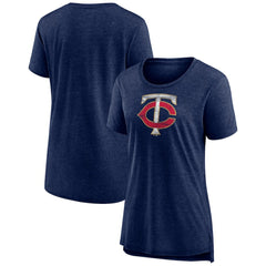 MLB Minnesota Twins Women's Weathered Official Logo Tri-Blend T-Shirt