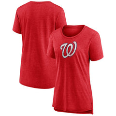 MLB Washington Nationals Women's Weathered Official Logo Tri-Blend T-Shirt