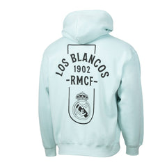 Real Madrid Sport Design Sweden Streetwear Relaxed Pullover Hoodie - Light Blue