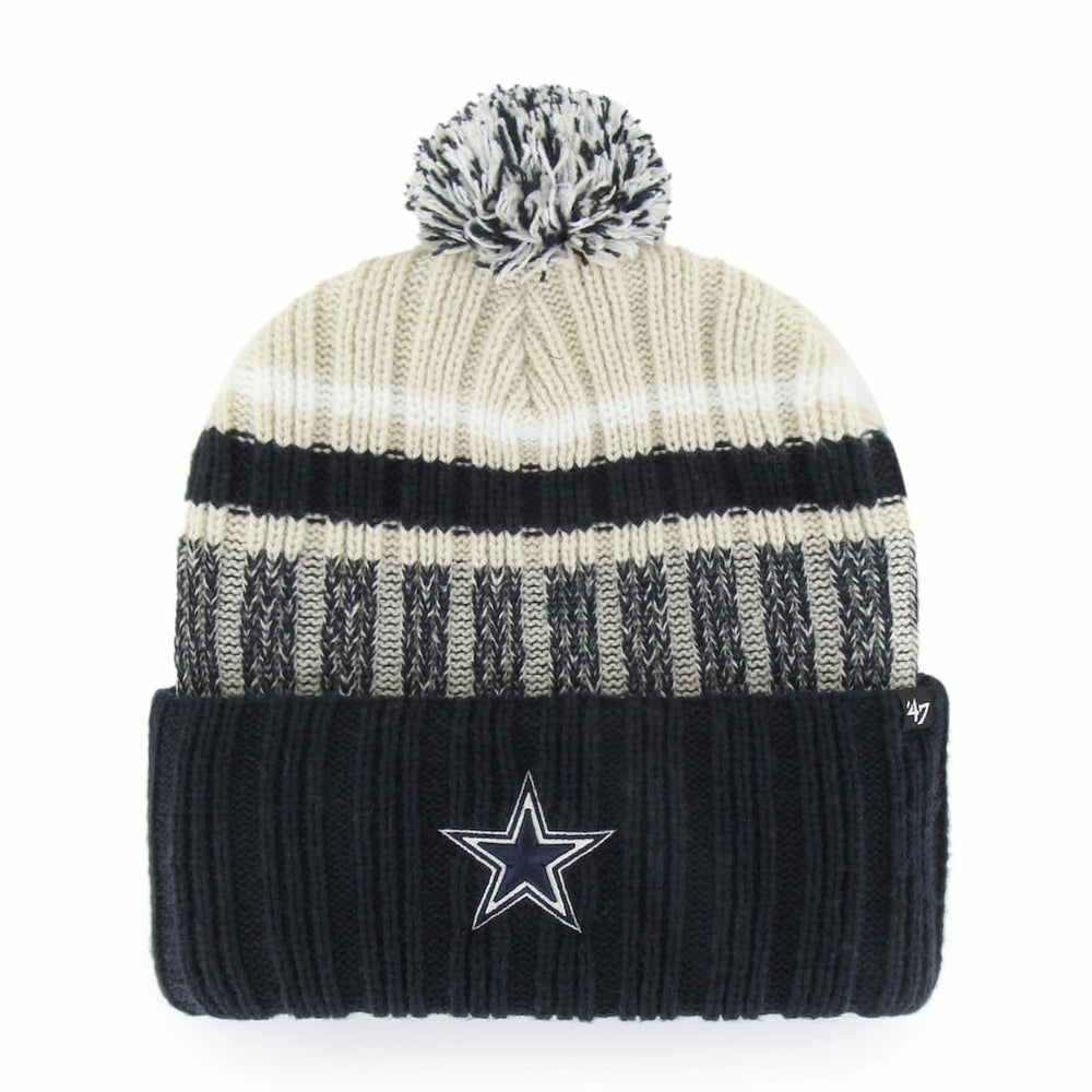 '47 Long Range Cuffed Knit Hat with Pom - Dallas Cowboys