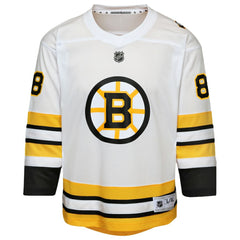 NHL White David Pastrnak Boston Bruins Youth Home Replica Player Jersey