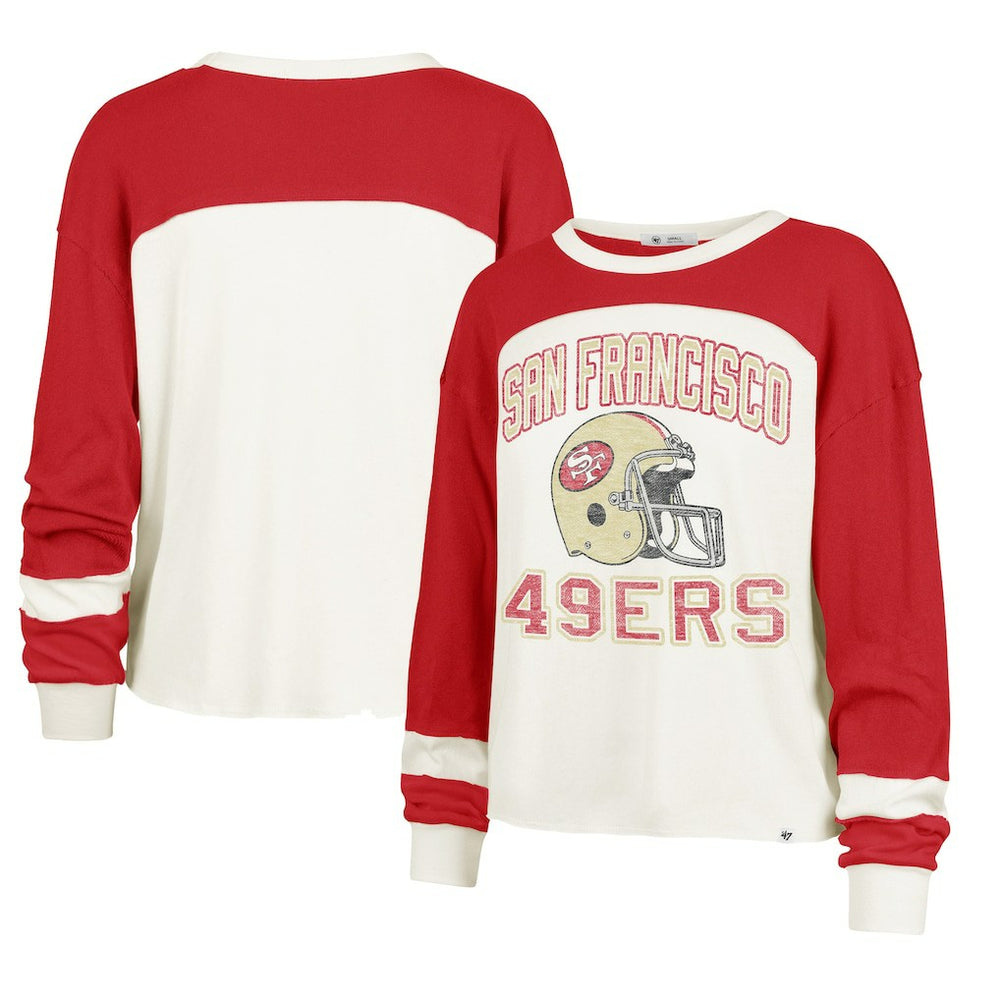 '47 Women's Double Header Curve Toni Long Sleeve T-Shirt - San Francisco 49ers