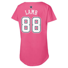 CeeDee Lamb Girls Youth Player Name & Number T-Shirt - Dallas Cowboys