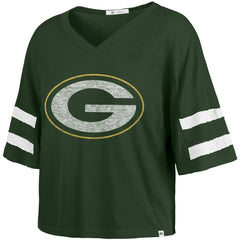 '47 Women's Premier Scout Cropped V-Neck T-Shirt - Green Bay Packers
