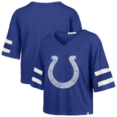 '47 Women's Premier Scout Cropped V-Neck T-Shirt - Indianapolis Colts
