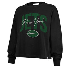 '47 Women's Muse Sydney Long Sleeve Cropped T-Shirt - New York Jets