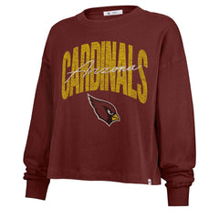 '47 Women's Muse Sydney Long Sleeve Cropped T-Shirt - Arizona Cardinals
