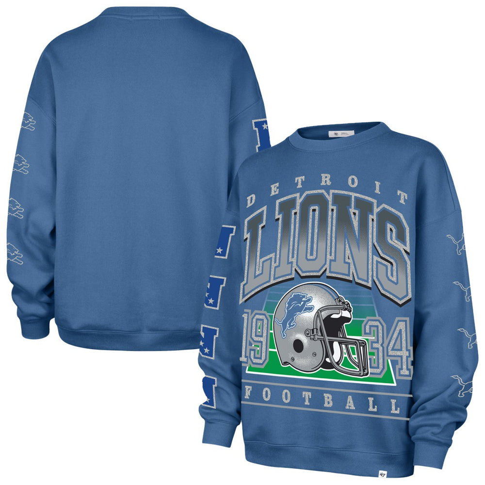 '47 Women's Go Big Oversized Pullover Sweatshirt - Detroit Lions