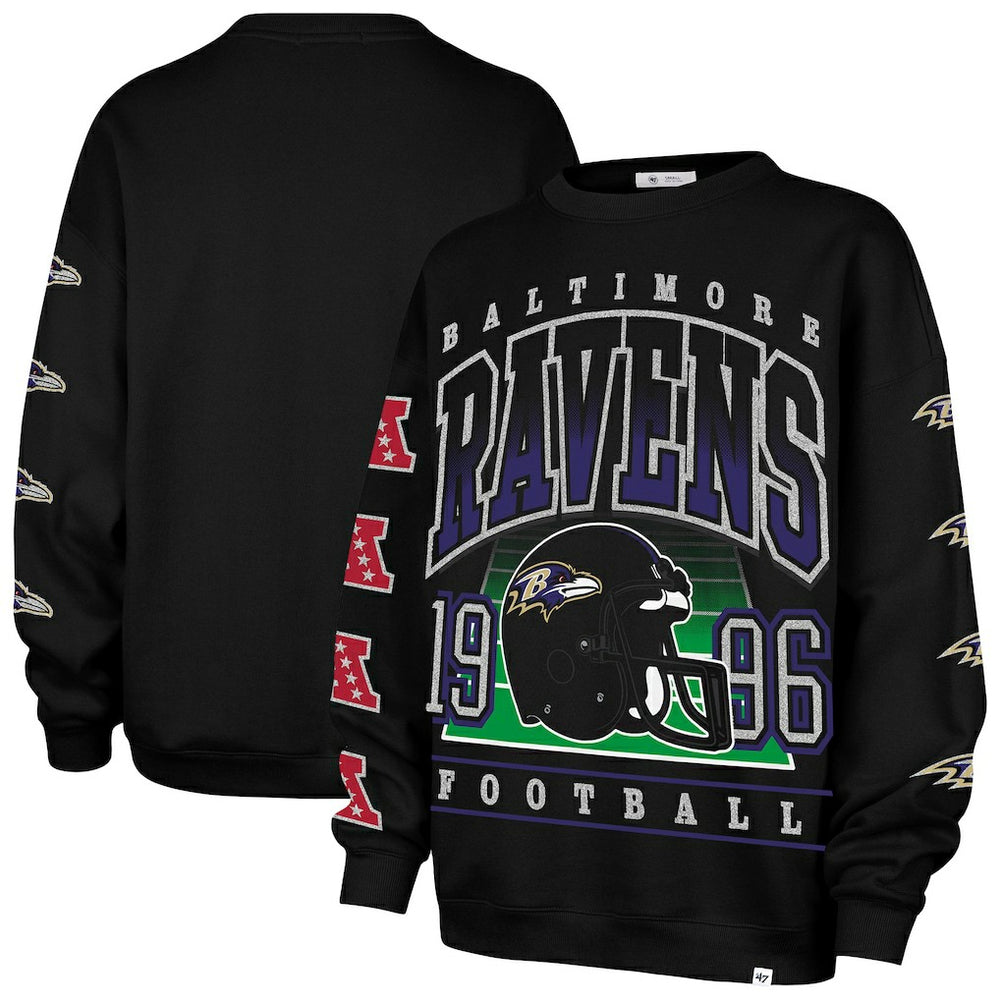 '47 Women's Go Big Oversized Pullover Sweatshirt - Baltimore Ravens