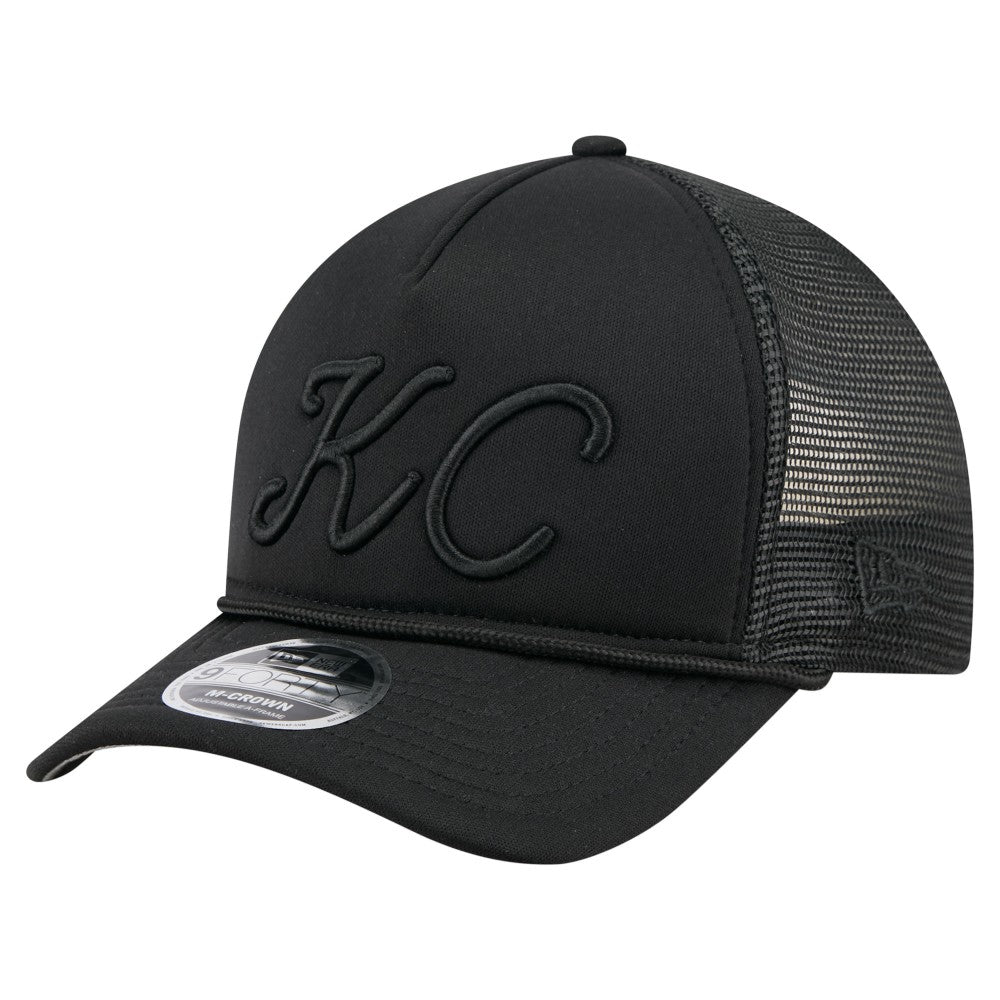 MLB Kansas City Royals New Era City Initial 9FORTY A-Frame M-Crown Adjustable Trucker Hat