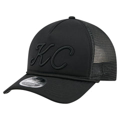 MLB Kansas City Royals New Era City Initial 9FORTY A-Frame M-Crown Adjustable Trucker Hat
