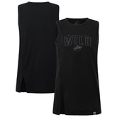 NHL Black Minnesota Wild Levelwear Women's Influx Darkmoon Tank Top