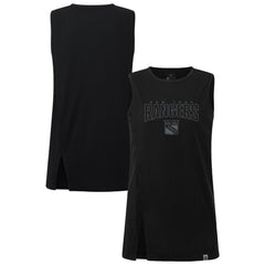 NHL Black New York Rangers Levelwear Women's Influx Darkmoon Tank Top