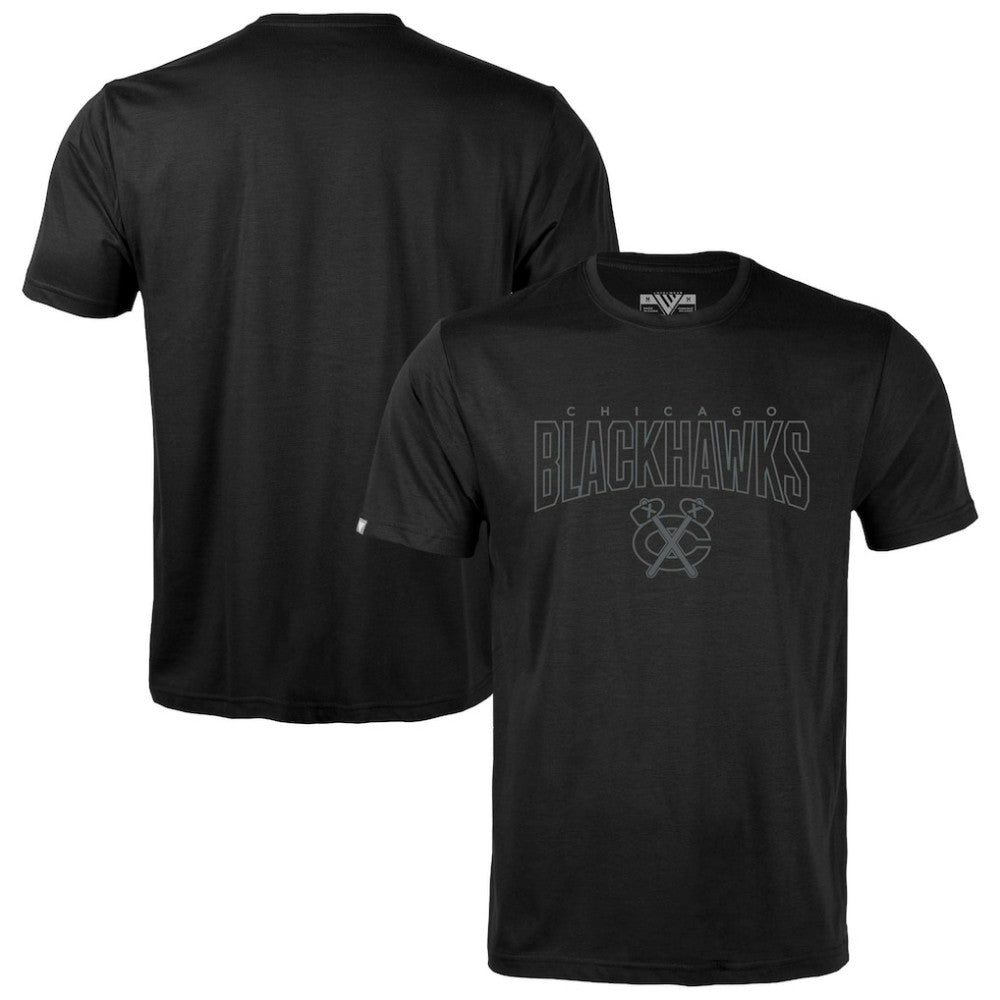 NHL Black Chicago Blackhawks Levelwear Richmond Darkmoon T-Shirt