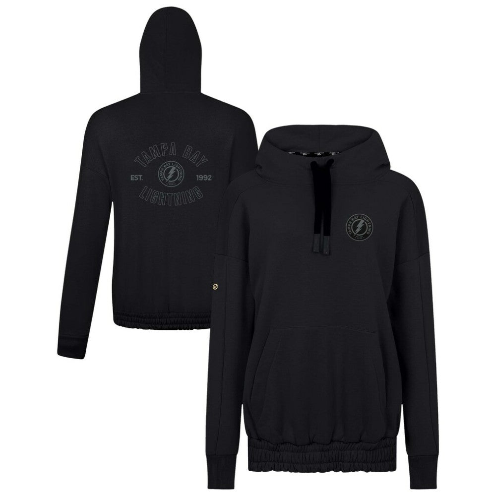 NHL Black Tampa Bay Lightning Levelwear Women's Waterfall Nightfall Pullover Hoodie