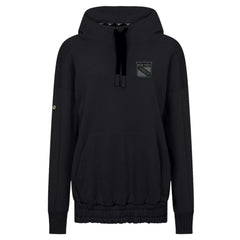 NHL Black New York Rangers Levelwear Women's Waterfall Nightfall Pullover Hoodie