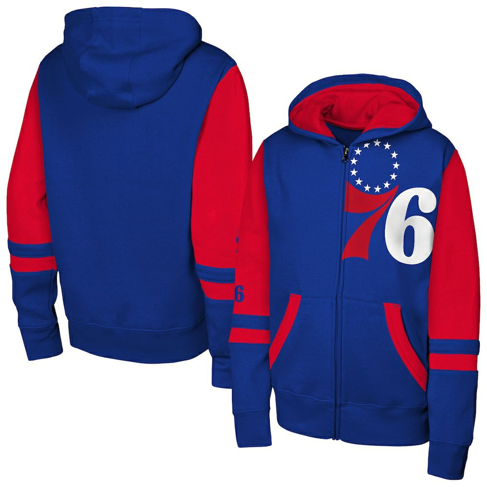 NBA Philadelphia 76ers Outerstuff Youth Straight to the League Full-Zip Hoodie