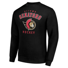 NHL Black Ottawa Senators Men's Starter Team Logo Fleece Pullover Sweatshirt