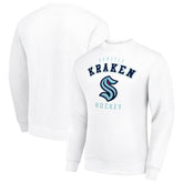 NHL White Seattle Kraken Men's Starter Team Logo Fleece Pullover Sweatshirt