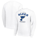 NHL White St. Louis Blues Men's Starter Team Logo Fleece Pullover Sweatshirt