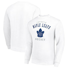 NHL White Toronto Maple Leafs Men's Starter Team Logo Fleece Pullover Sweatshirt