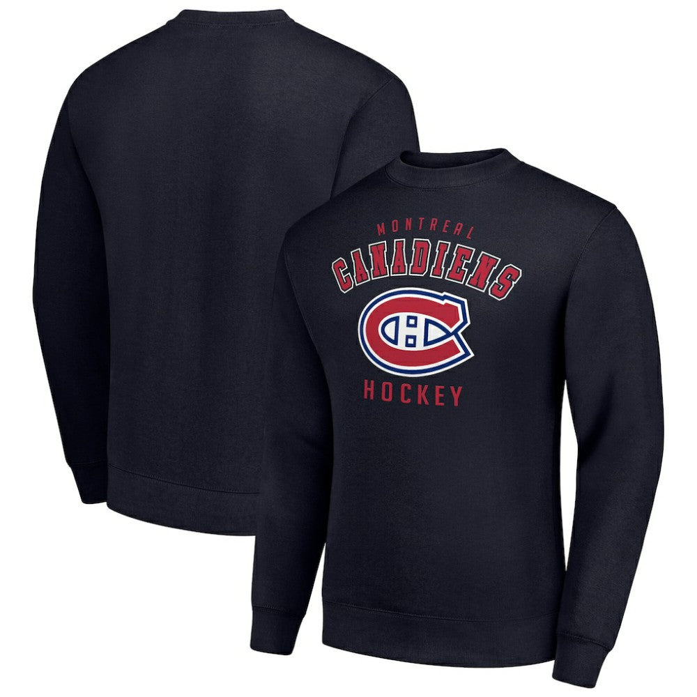 NHL Navy Montreal Canadiens Men's Starter Team Logo Fleece Pullover Sweatshirt