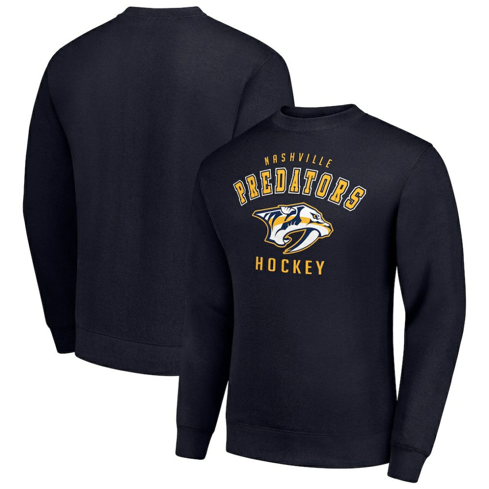 NHL Navy Nashville Predators Men's Starter Team Logo Fleece Pullover Sweatshirt