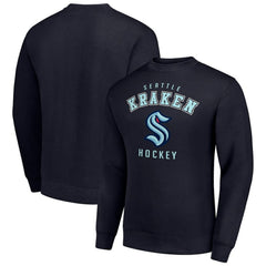 NHL Navy Seattle Kraken Men's Starter Team Logo Fleece Pullover Sweatshirt