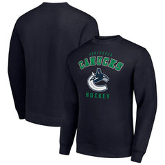 NHL Navy Vancouver Canucks Men's Starter Team Logo Fleece Pullover Sweatshirt