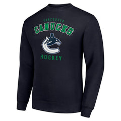 NHL Navy Vancouver Canucks Men's Starter Team Logo Fleece Pullover Sweatshirt
