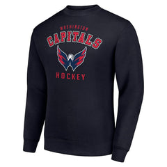NHL Navy Washington Capitals Men's Starter Team Logo Fleece Pullover Sweatshirt