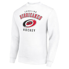 NHL White Carolina Hurricanes Men's Starter Team Logo Fleece Pullover Sweatshirt
