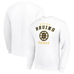 NHL White Boston Bruins Men's Starter Team Logo Fleece Pullover Sweatshirt