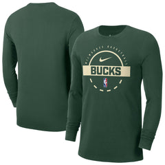 NBA Milwaukee Bucks Authentic Long Sleeve Practice T-Shirt