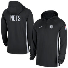 NBA Brooklyn Nets Authentic On Court Zone Quarter-Zip Dri-FIT Hoodie Jacket
