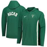 NBA Milwaukee Bucks Authentic On Court Zone Quarter-Zip Dri-FIT Hoodie Jacket