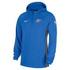 NBA Oklahoma City Thunder Authentic On Court Zone Quarter-Zip Dri-FIT Hoodie Jacket