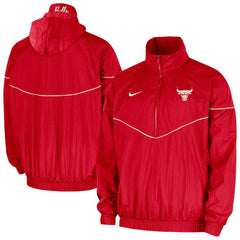 NBA Chicago Bulls Courtside Windrunner Woven Half-Zip Hooded Jacket