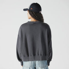 MLB Houston Astros New Era Women's Boxy Mineral Wash Dolmen Sleeve Cropped Sweatshirt
