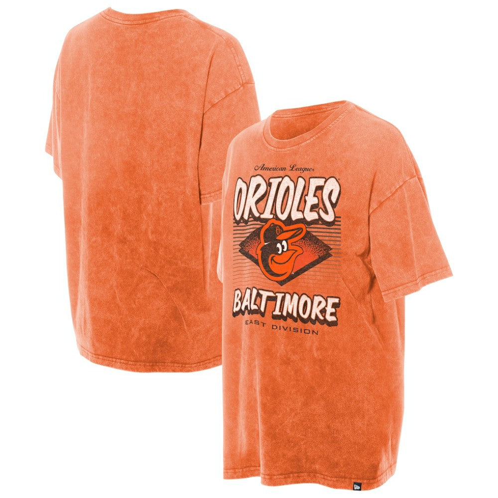 MLB Baltimore Orioles New Era Women's Mineral Wash Oversized T-Shirt