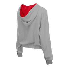 MLB St. Louis Cardinals New Era Women's Reversed Out French Terry Quarter-Zip Banded Crop Hoodie
