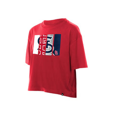 MLB St. Louis Cardinals New Era Women's Boxy Foil Logo T-Shirt